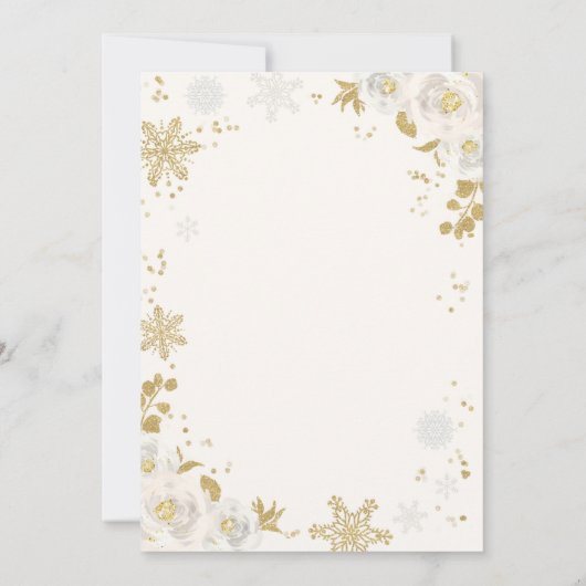 Winterschnee im Brautparty in Liebe Einladung (Rückseite)