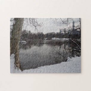 Winterschnee im Central Park New York City NYC Puzzle