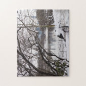 Winterschnee im Central Park New York City NYC Puzzle (Vertikal)