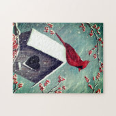 Winterschnee im Norden des Kardinals | Grün Puzzle (Horizontal)