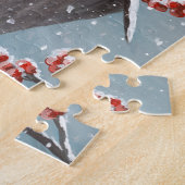 Winterschnee im Norden des Kardinals Puzzle (Seite)