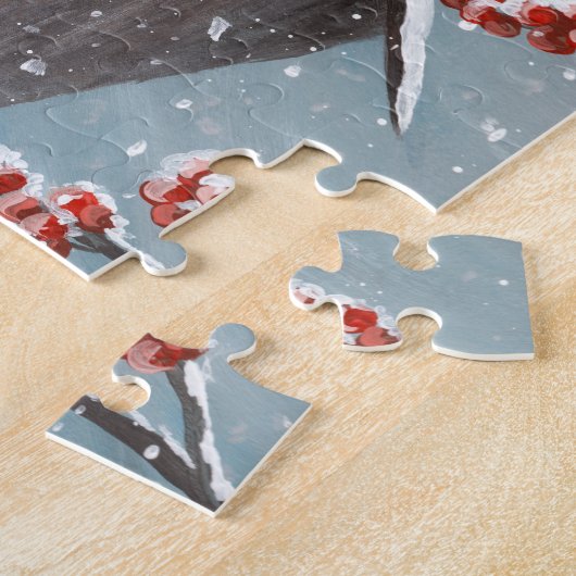 Winterschnee im Norden des Kardinals Puzzle (Seite)