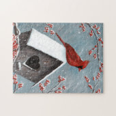 Winterschnee im Norden des Kardinals Puzzle (Horizontal)