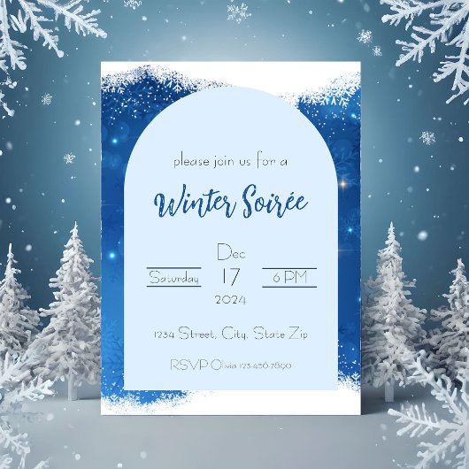 Winterschnee im Party Einladung
