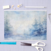 Winterschnee in den Schattierungen von Blau Nr. 1 Seidenpapier (Handwerk)