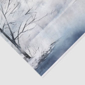 Winterschnee in den Schattierungen von Blau Nr. 4 Seidenpapier (Ausschnitt)