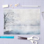 Winterschnee in den Schattierungen von Blau Nr. 4 Seidenpapier (Handwerk)