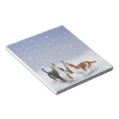 Winterschnee in der Basset-Hunde Notizblock (angewinkelt)