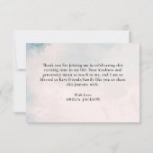 Winterschnee in der Liebe Brautparty Dankeskarte (Rückseite)