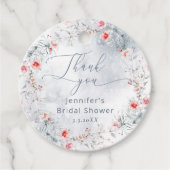 Winterschnee in der Liebe Brautparty vielen Dank Geschenkanhänger (Vorderseite)