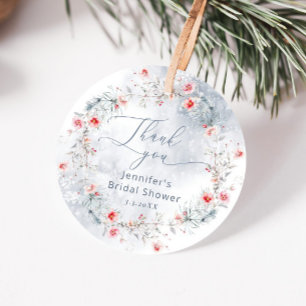 Winterschnee in der Liebe Brautparty vielen Dank Geschenkanhänger