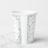 Winterschnee in der Liebe Schneeflocken Brautparty Pappbecher (Rechts)