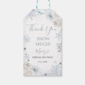 Winterschnee in der Liebe Snowflake Brautparty Gef Geschenkanhänger (Rückseite)