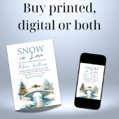 Winterschnee in der Liebe Weihnachts-Brautparty Einladung