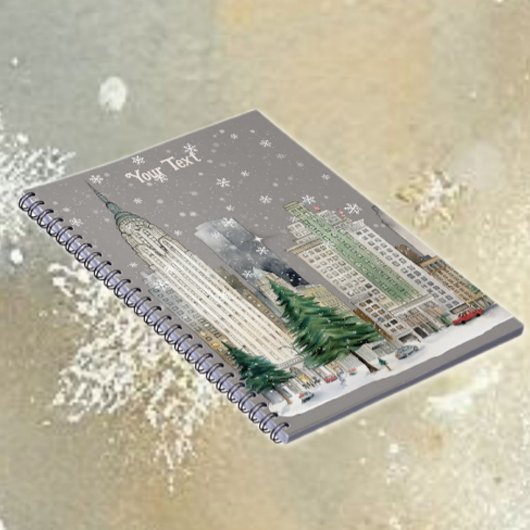 Winterschnee in der Stadt Notizblock