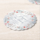 Winterschnee in Liebe elegantes Brautparty Untersetzer (angewinkelt)