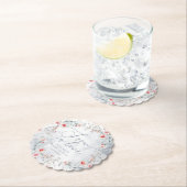 Winterschnee in Liebe elegantes Brautparty Untersetzer (Vor Ort)