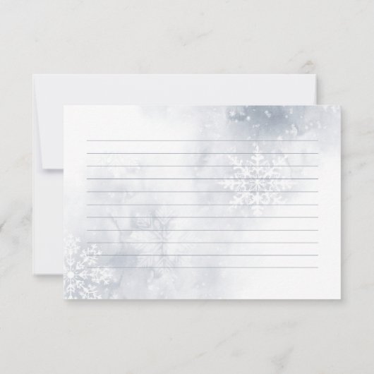 WinterSchnee in Liebe Rezept für die Braut (Rückseite)