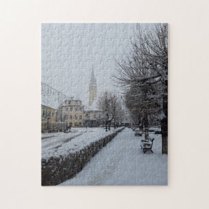 Winterschnee in Siebenbürgen Puzzle