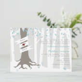 Winterschnee in Wäldern/Winterschnee Einladung zur (Stehend Vorderseite)