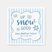 Winterschnee-Junggeselinnen-Abschied bis zum Schne Serviette (Vorderseite)
