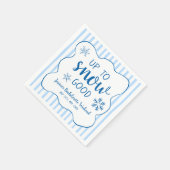 Winterschnee-Junggeselinnen-Abschied bis zum Schne Serviette (Ecke)