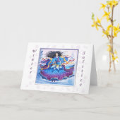 Winterschnee Karte (Gelbe Blume)