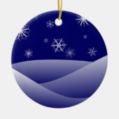 WINTERSCHNEE KERAMIK ORNAMENT (Vorne)