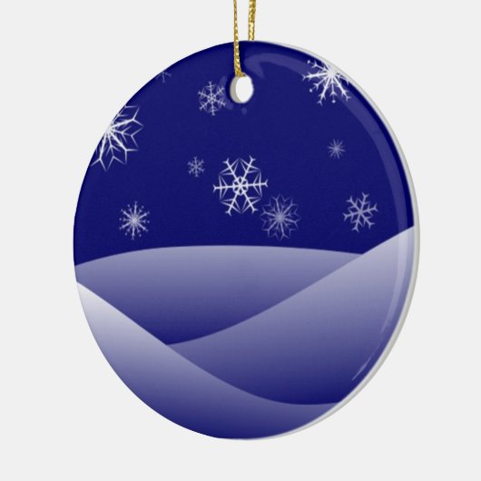 WINTERSCHNEE KERAMIK ORNAMENT (Links)