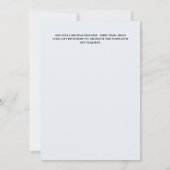 Winterschnee Königin Feenwald blaue Weiße Mädchen Einladung (Rückseite)