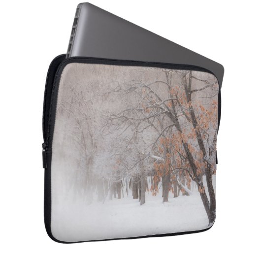 Winterschnee | Kussharo-See Laptopschutzhülle (Vorne Rechts)