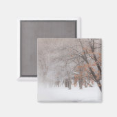 Winterschnee | Kussharo-See Magnet (Vorderseite/Rückseite)