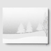 Winterschnee Land Hochzeit Weiße Wälder Natur Gästebuch (Rückseite)