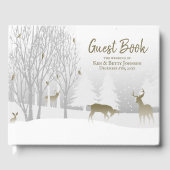Winterschnee Land Hochzeit Weiße Wälder Natur Gästebuch (Vorderseite)