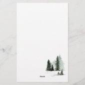 Winterschnee Landschaft Fauna Briefpapier (Rückseite)
