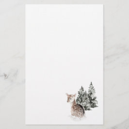 Winterschnee Landschaft Fauna Briefpapier