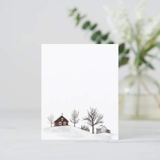 Winterschnee Landschaft Hirsch (Stehend Vorderseite)