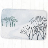 Winterschnee Landschaft Kunst Badematte