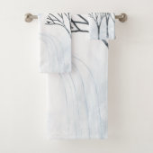 Winterschnee Landschaft Kunst Badhandtuch Set (Insitu)