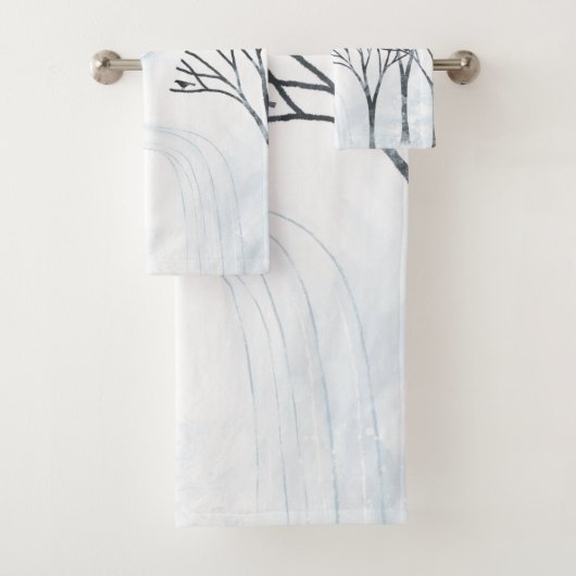 Winterschnee Landschaft Kunst Badhandtuch Set (Insitu)