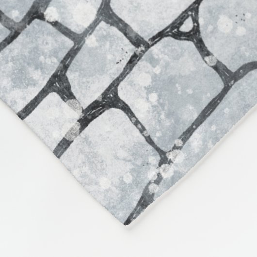 Winterschnee Landschaft Kunst Fleecedecke (Ecke)