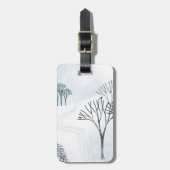 Winterschnee Landschaft Kunst Gepäckanhänger (Vorderseite vertikal)