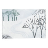 Winterschnee Landschaft Kunst Kissenbezug (Vorderseite-Rechts)