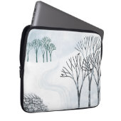 Winterschnee Landschaft Kunst Laptopschutzhülle (Vorne Rechts)