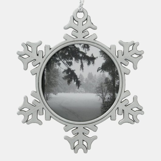 Winterschnee Landschaft Ornament (Vorderseite)