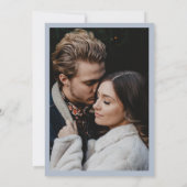 Winterschnee Landschaft Wasserfarben Hochzeitliche Einladung (Rückseite)