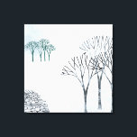 Winterschnee Landschaftsbild Malerei Leinwanddruck<br><div class="desc">Eine schneebedeckte Winterlandschaft mit Bäumen und einer trockenen Steinmauer. Brr! Originelle Kunst von Nic Squirrell.</div>