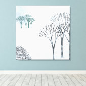 Winterschnee Landschaftsbild Malerei Leinwanddruck (Insitu (Holzboden))