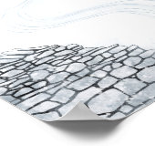 Winterschnee Landschaftsbild Malerei Poster (Ecke)