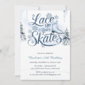 Winterschnee lässt die Skate auf den Skate Eis zum Einladung (Vorderseite)